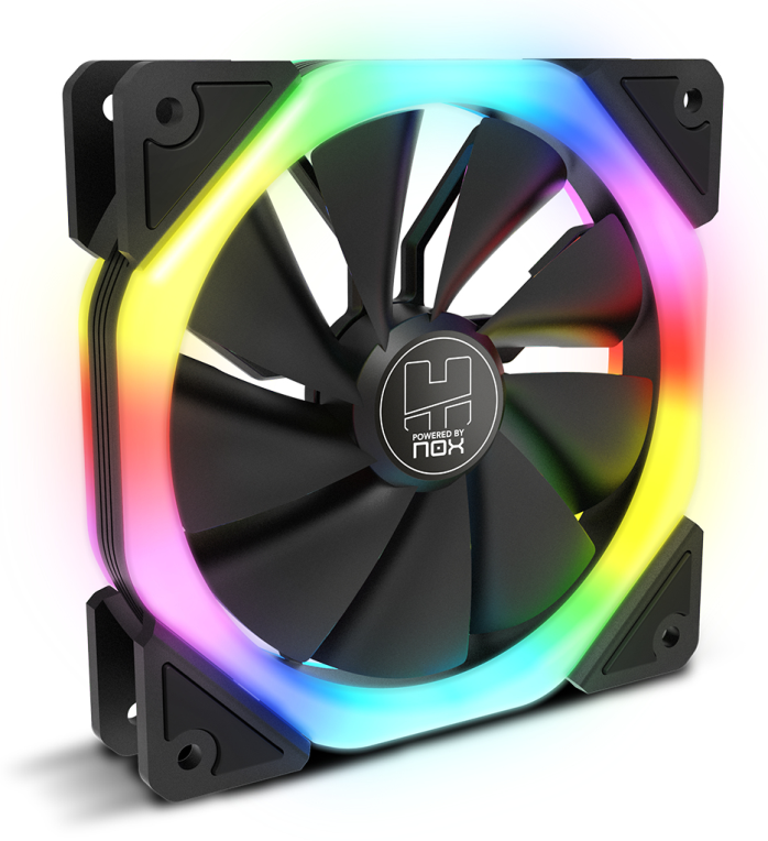 NOX Hummer S-Fan Carcasa del ordenador Ventilador 12 cm Negro