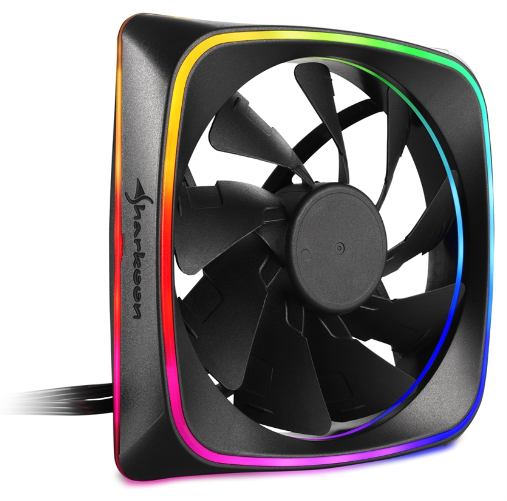 Sharkoon RGB SHARK Lights Carcasa del ordenador Ventilador 12 cm Negro