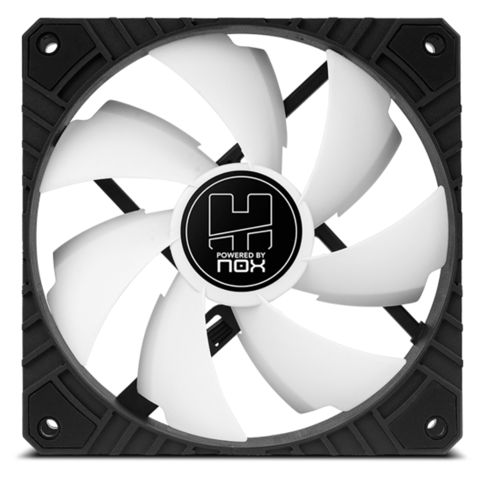 NOX Hummer H-FAN PRO Carcasa del ordenador Ventilador 12 cm Negro, Blanco