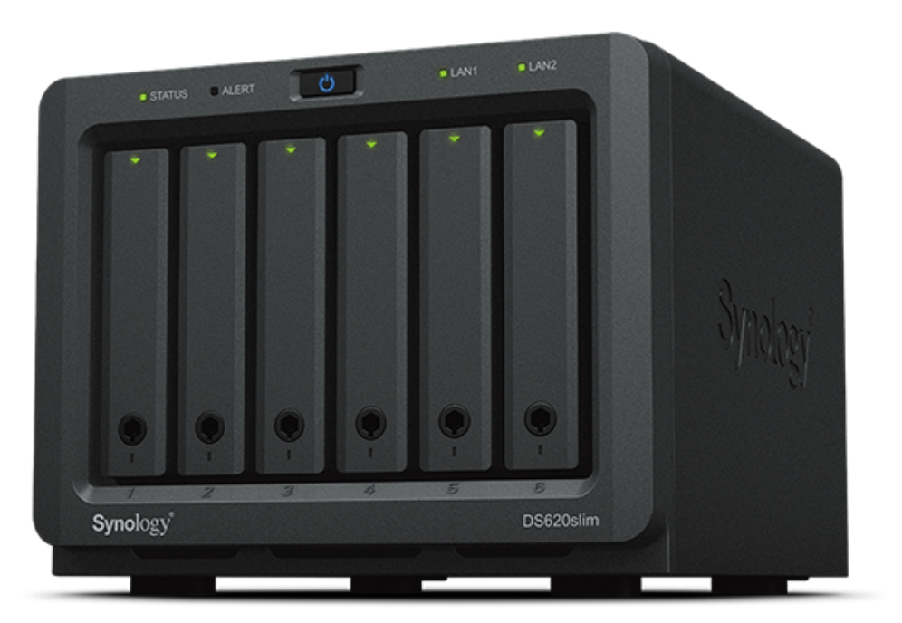 Synology DiskStation DS620SLIM servidor de almacenamiento NAS Escritorio Intel® Celeron® J3355 2 GB DDR3L 0 TB DiskStation Manager Negro