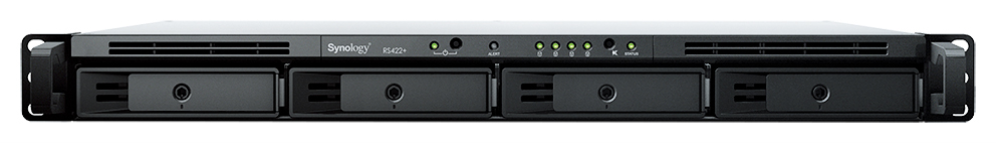 Synology RackStation RS422+ servidor de almacenamiento NAS Bastidor (1U) Ryzen Embedded R1600 2 GB DDR4 DSM Negro