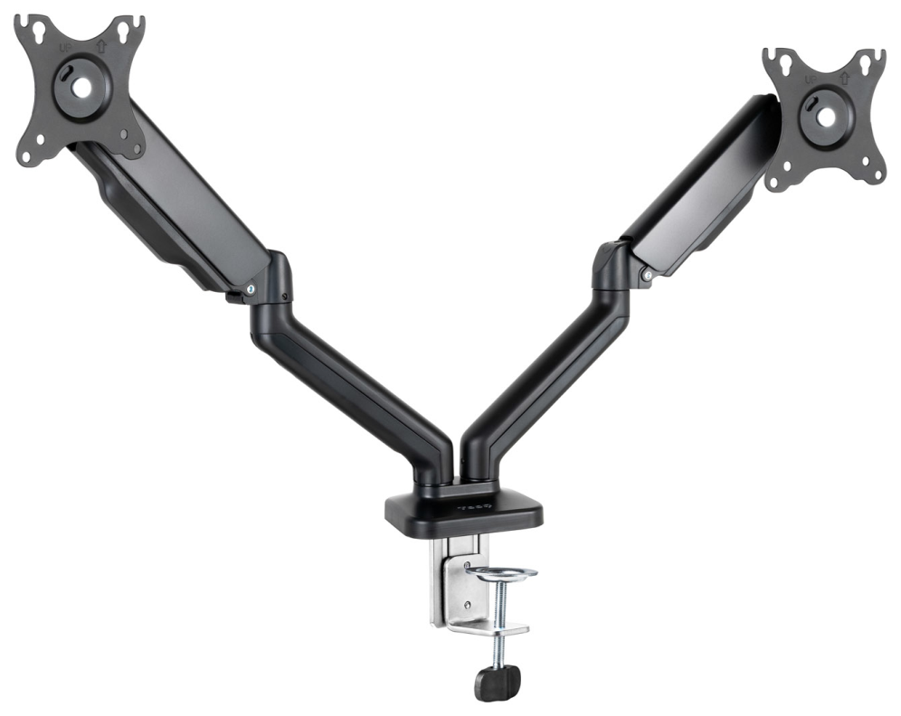 TooQ Soporte de Mesa para 2 Pantallas 17"-32", Negro