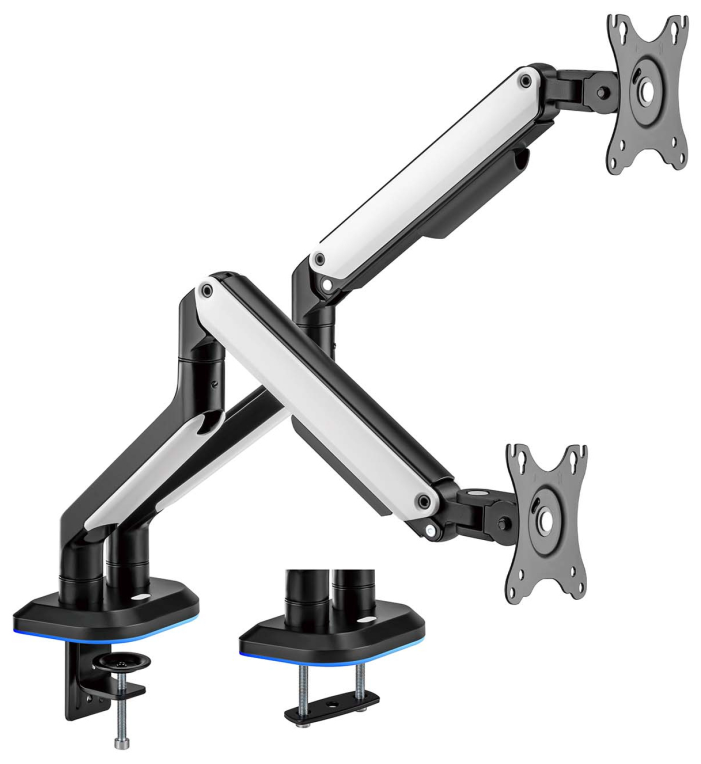 AISENS DT32TSR-297 soporte para monitor 81,3 cm (32") Escritorio Negro, Blanco