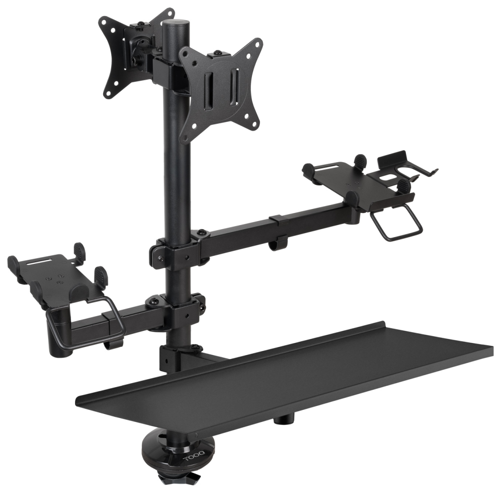 TooQ Soporte de Mesa para TPV/Impresora/Pantallas 17”-32”/Terminal/Lector/Teclado