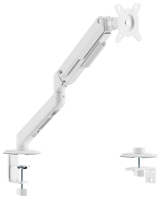 AISENS Soporte de Mesa Eco Contrapeso Giratorio e Inclinable para Monitor/TV 9kg (3 PIVOTES, 1 BRAZO) de 17-32, Blanco