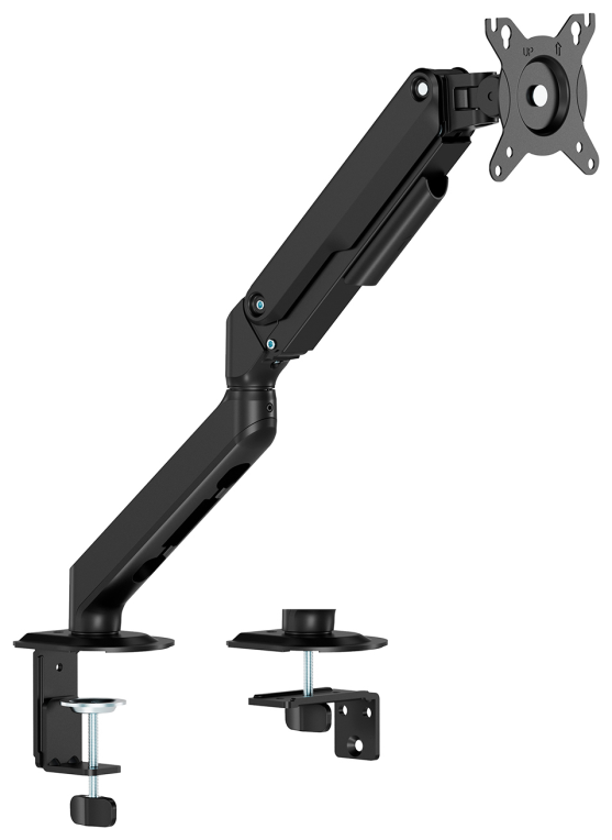 AISENS Soporte de Mesa Eco Contrapeso Giratorio e Inclinable para Monitor/TV 9kg (3 Pivotes, 1 Brazo) de 17-32, Negro