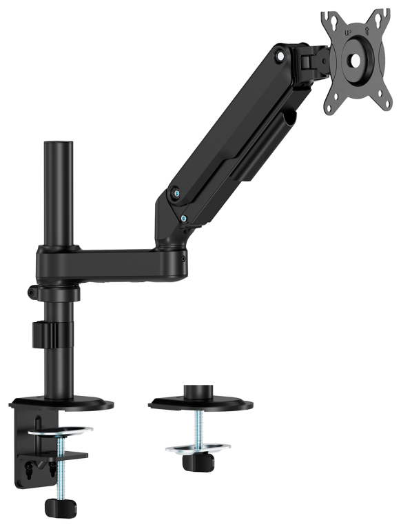 AISENS Soporte de Mesa Eco Contrapeso Giratorio e Inclinable para Monitor/TV 9kg (3 Pivotes, 1 Brazo) de 17-32, Negro