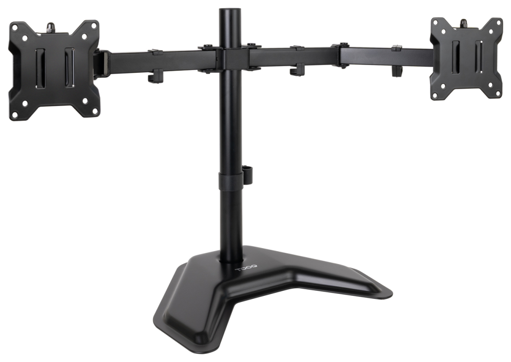 TooQ Soporte de Mesa, Giratorio e Inclinable, para 2 Pantallas de 17”-32”
