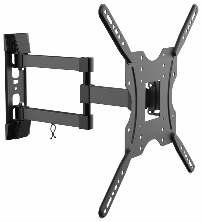 AISENS Soporte ECO giratorio, inclinable para monitor/TV 30kg (3 Pivotes) de 32-55, Negro