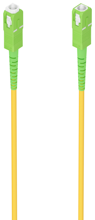 AISENS Cable Fibra Óptica Latiguillo G657A2 3.0 9/125 SMF Simplex CPR DCA LSZH, SC/APC-SC/APC, Amarillo, 20m