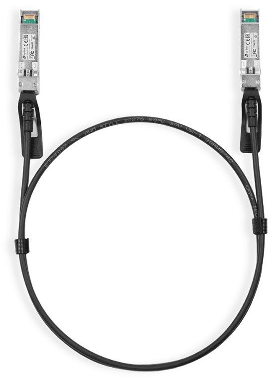 TP-Link TL-SM5220-1M Cable de fibra óptica e InfiniBand SFP+ DAC Negro