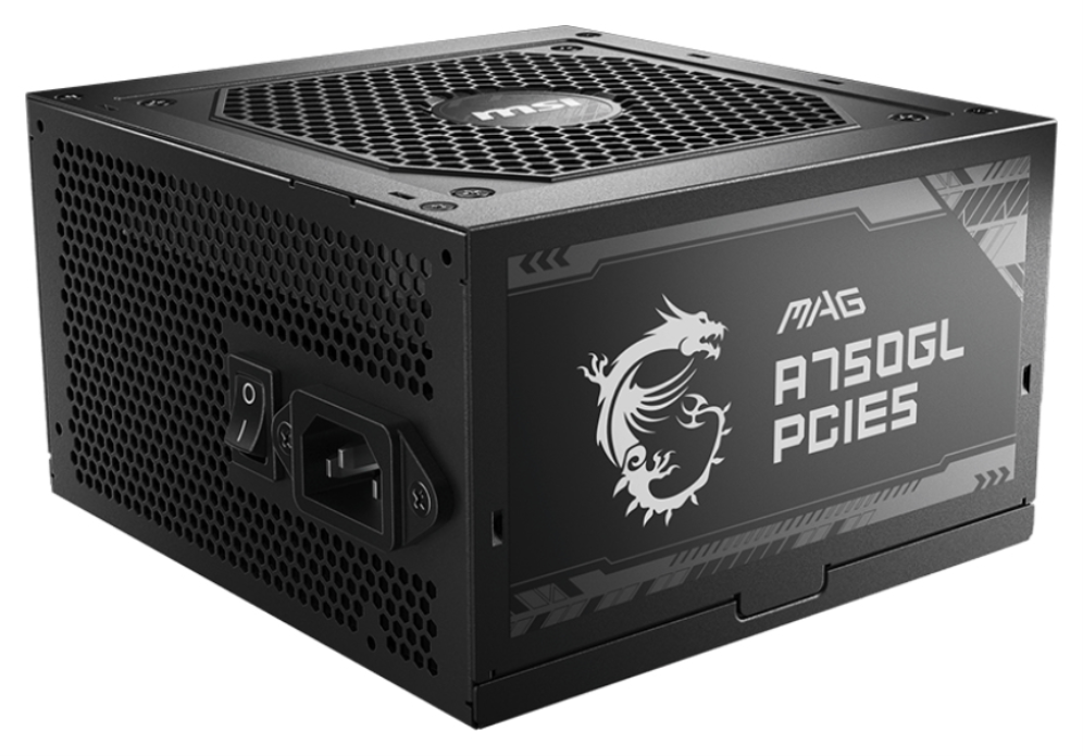 MSI MAG A750GL PCIE5 unidad de fuente de alimentación 750 W 20+4 pin ATX ATX Negro