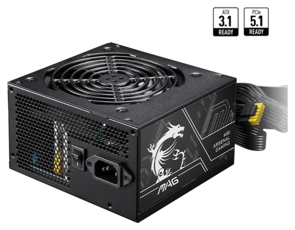 MSI MAG A750BN PCIE5 II unidad de fuente de alimentación 750 W 24-pin ATX ATX Negro