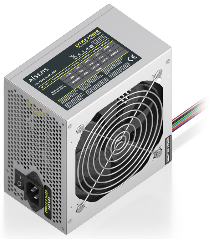 AISENS Fuente Alimentacion ATX 500W OEM, Plata