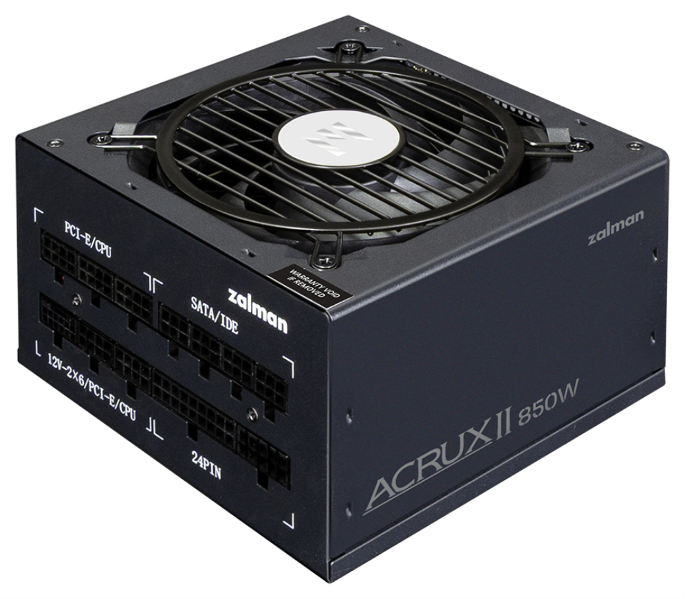 Zalman ACRUX II unidad de fuente de alimentación 850 W 24-pin ATX ATX Negro