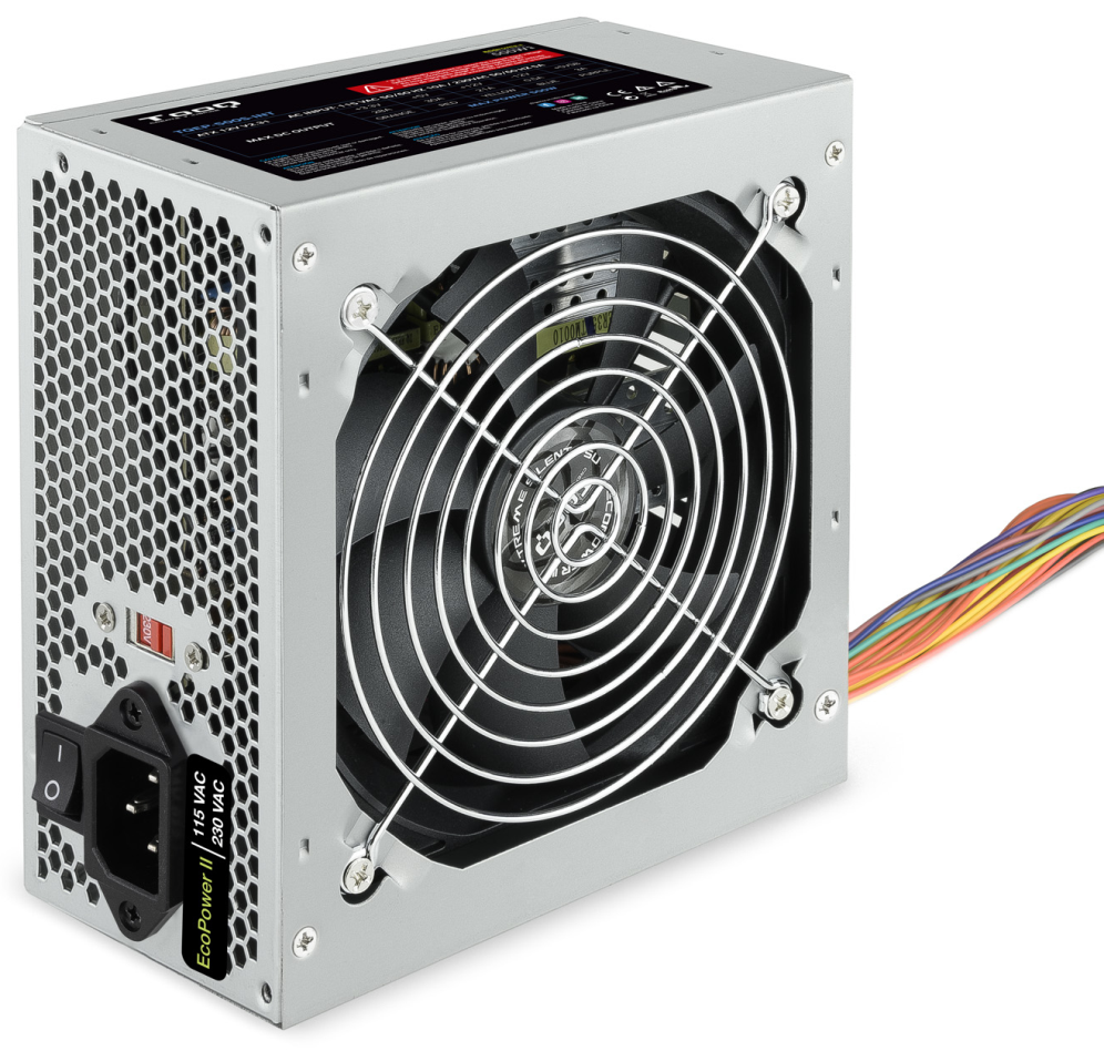 TooQ TQEP-500S-INT unidad de fuente de alimentación 500 W 24-pin ATX ATX Plata
