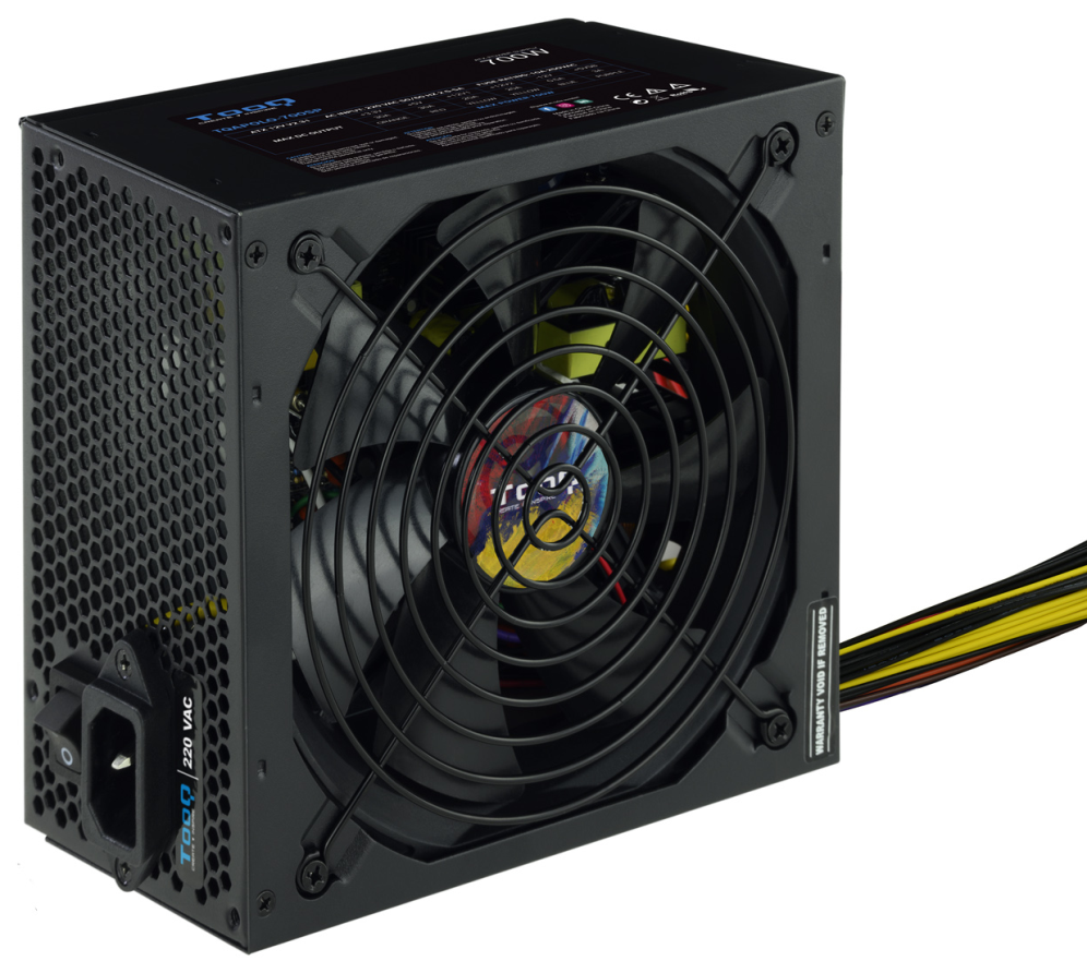 TooQ TQAPOLO-700SP unidad de fuente de alimentación 700 W 20+4 pin ATX ATX Negro