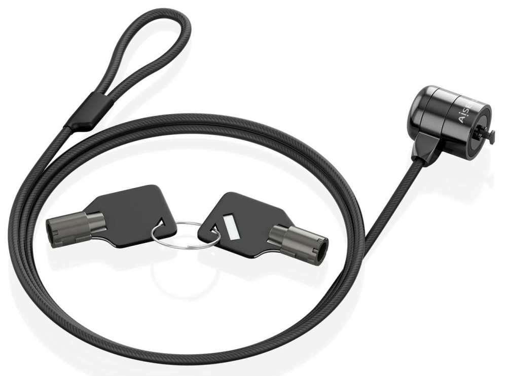 AISENS ASLK-D40K04-BK cable antirrobo Negro 1,5 m