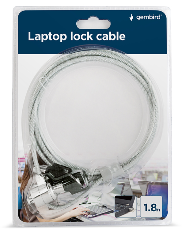 Gembird LK-K-01 cable antirrobo Plata 1,8 m