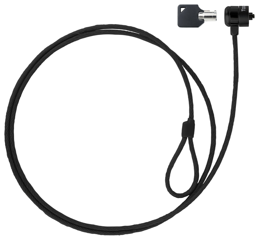 TooQ Cable de Seguridad con Llave para Portátiles 1.5 metros, Gris Oscuro