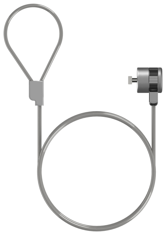 AISENS Cable de Seguridad con Cerradura de Llave para Ordenador, Monitor, Portatil 1.5 m