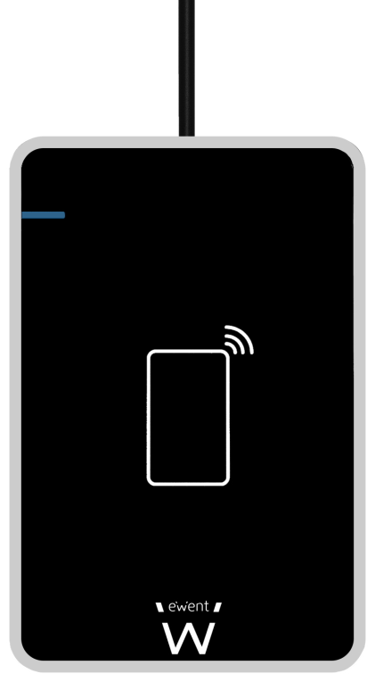 Ewent EW1053 lector de tarjeta magnética USB Negro
